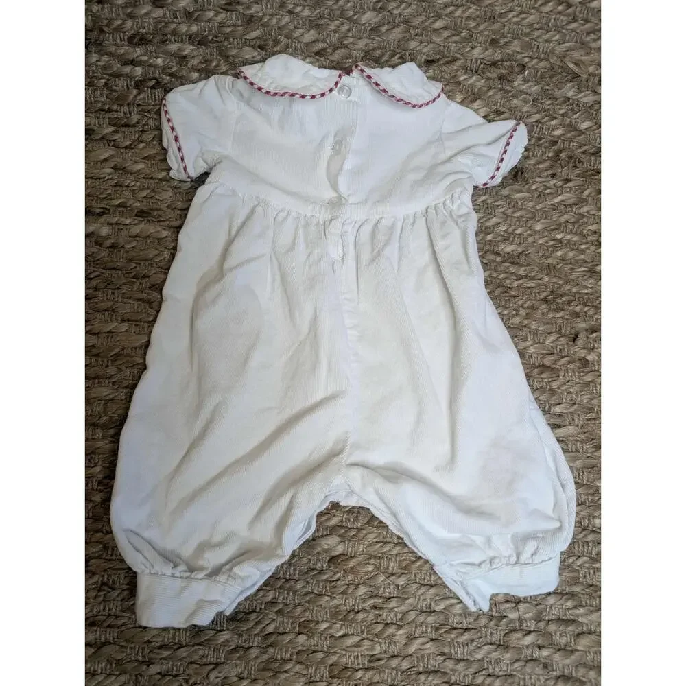 Anvy Kids Long Bubble size 3 Months White Red Longall Boutique Cotton